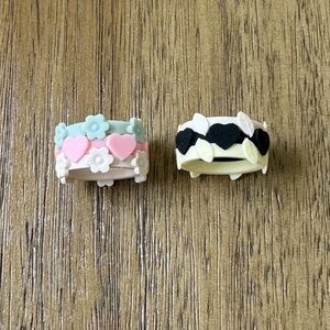 Two Stackable Silicone Ring Sets